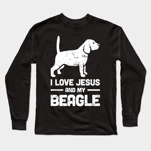 Beagle - Funny Jesus Christian Dog Long Sleeve T-Shirt by MeatMan